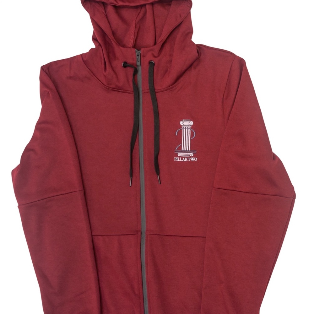 Pillar2 Burgundy/Gray Track Suit